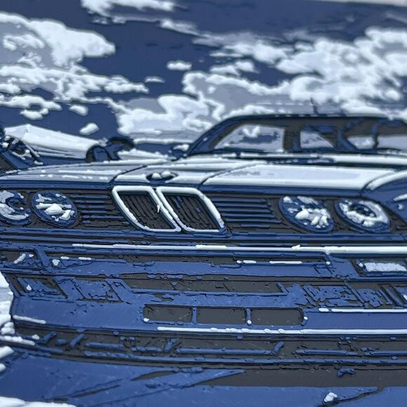 BMW E30 Wall Art, Wall Art, Hueforge Art Print, Textured Art - Picture 4 of 9